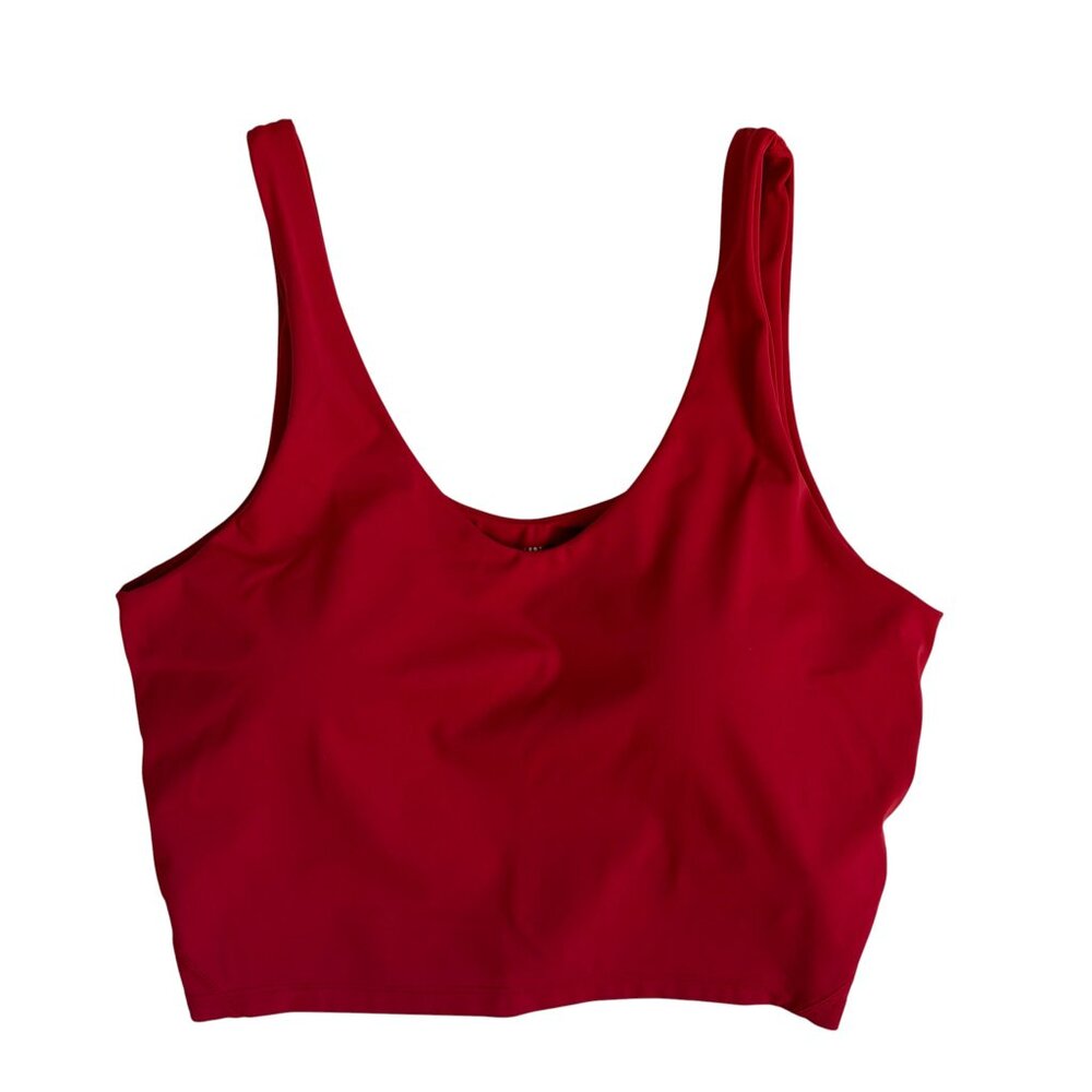 Yunoga Cropped Tank Top (Red) - Large